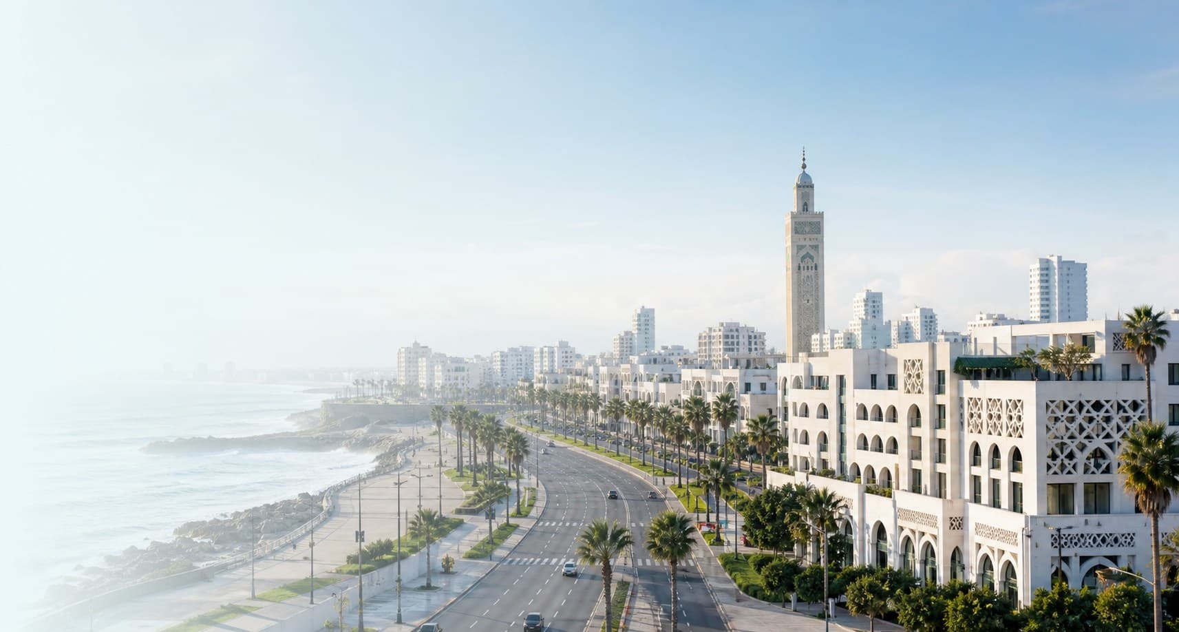 Moroccan coastal city skyline